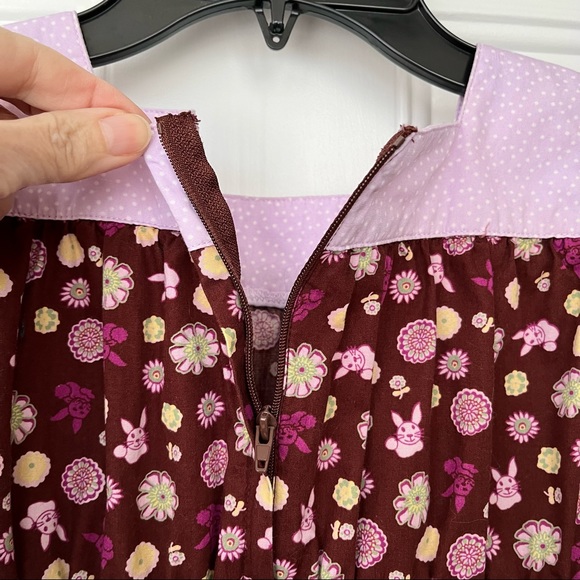 •American Girl• RETIRED Bitty Baby Floral/Bunny Pattern Dress - Size 7 - Picture 7 of 9